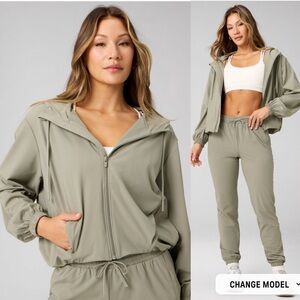 Fabletics All Day Jacket Seagrass color XS